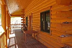 Side Deck, Cool Creek Lodge in Yaak Montana