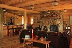 Living Room at the Cool Creek Lodge in Yaak Montana
